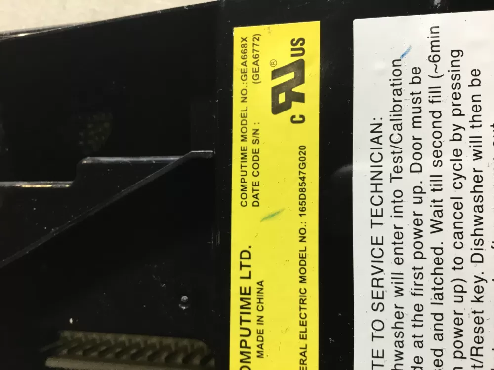 GE WD21X10404 165D8547G020 GEA668X Dishwasher Control Board AZ47175 | NR633