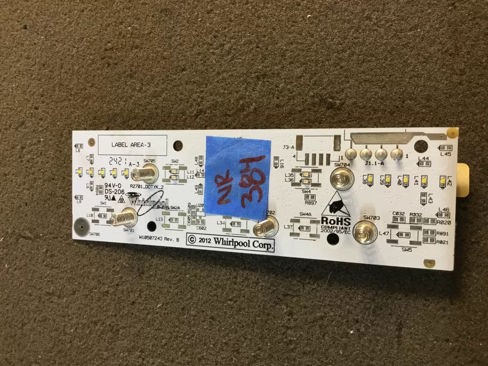 Whirlpool W11448734 Refrigerator Control Board AZ105357 | NR384