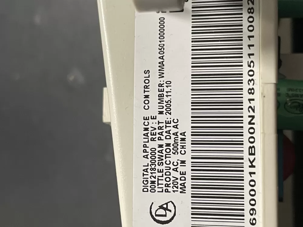GE WH12X10355 00N21830102 WMCK0501000000 Washer Control Board AZ9457 | V254