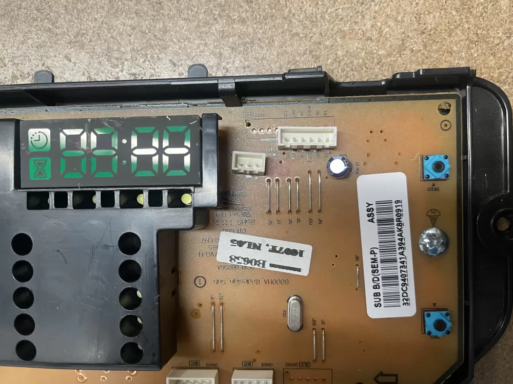 Samsung DC94-07341A Dryer UI Control Board AZ12971 | KMV137