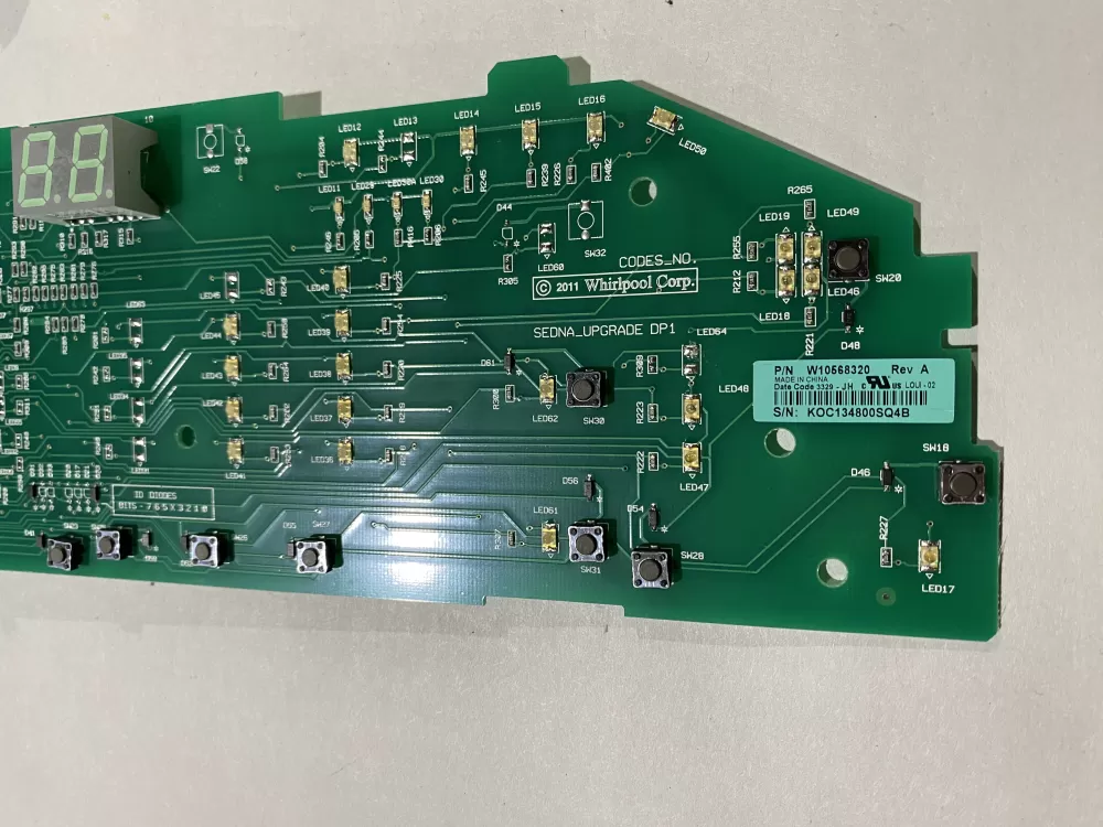 Whirlpool W10568320 Dryer Control Board AZ169716 | BK2597