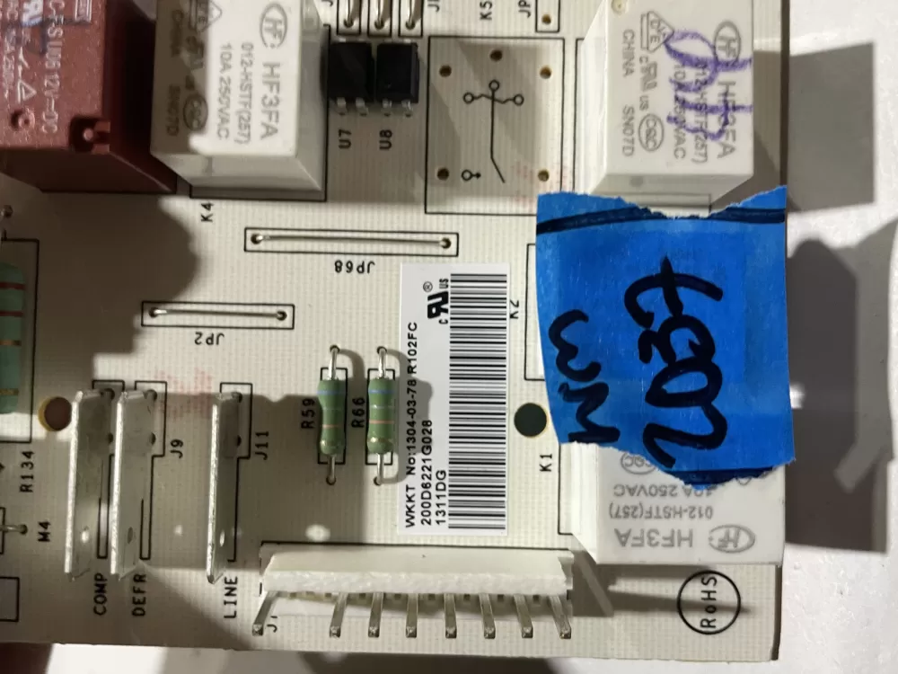 GE 200D6221G028 EBX1110P002 Refrigerator Control Board AZ187309 | Wm2037