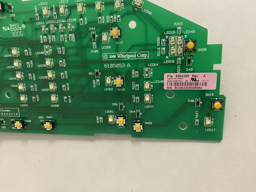 Whirlpool AP6013318 8564288 8564288R Washer Control Board AZ202819 | BK2331