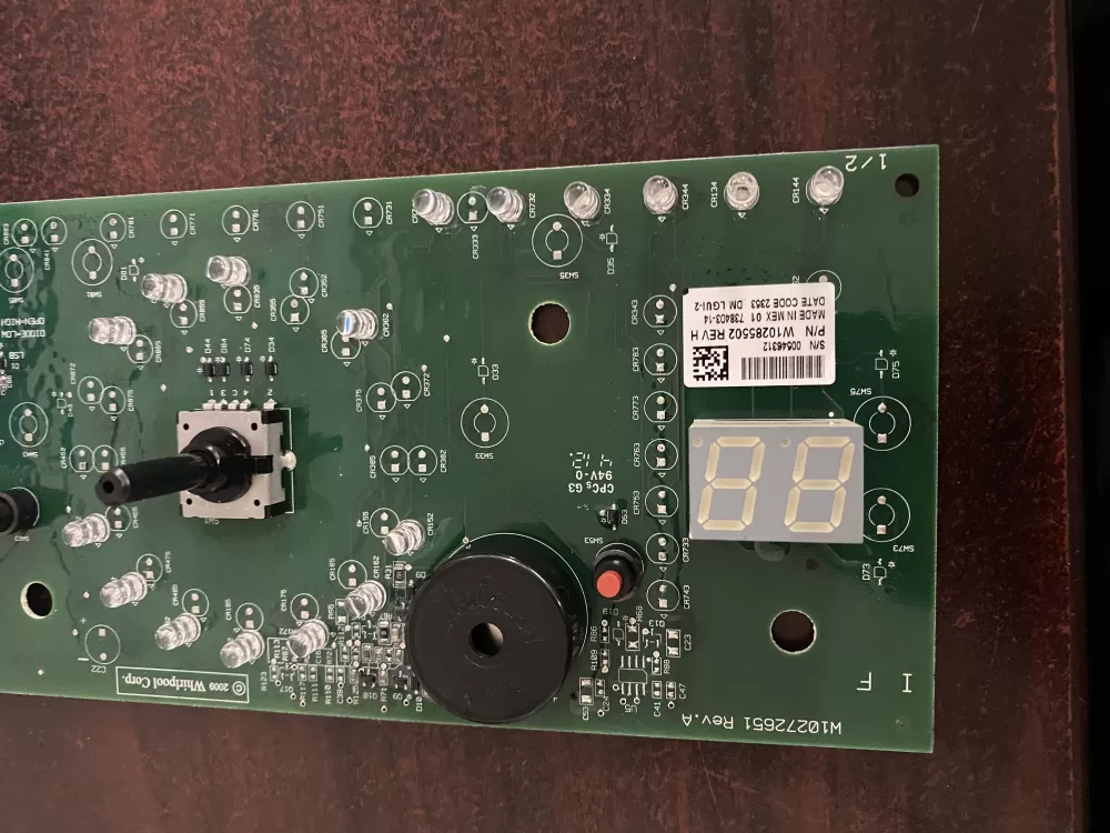 Whirlpool W10272651 W10285502 Washer UI Control Board AZ34966 | BK938