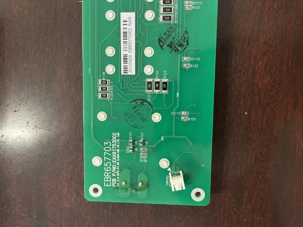 LG Kenmore EBR65770302 Refrigerator Dispenser Control Board AZ36182 | KM383