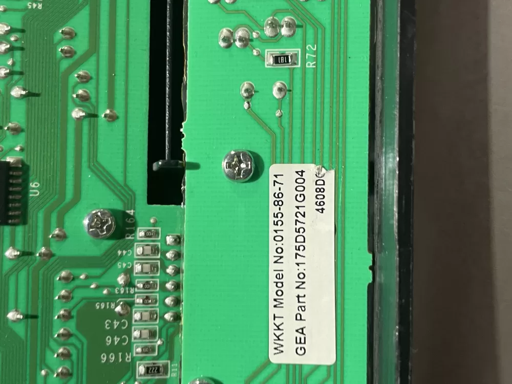 GE 175D5721G004 WH12X10387 Washer Control Board Interface AZ138400 | Wmv730