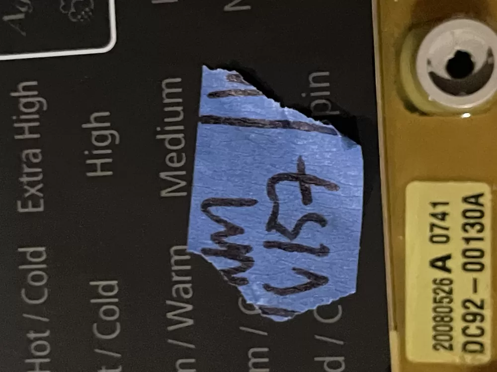 Samsung DC92-00130A DC92-00125A Washer UI Control Board AZ31323 | Wmv157