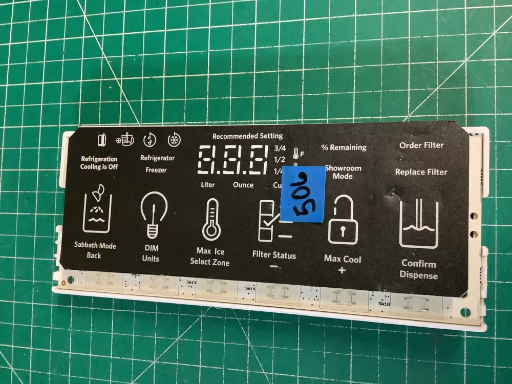 KitchenAid W1106553 Refrigerator Control Board Dispenser AZ228042 | NR506