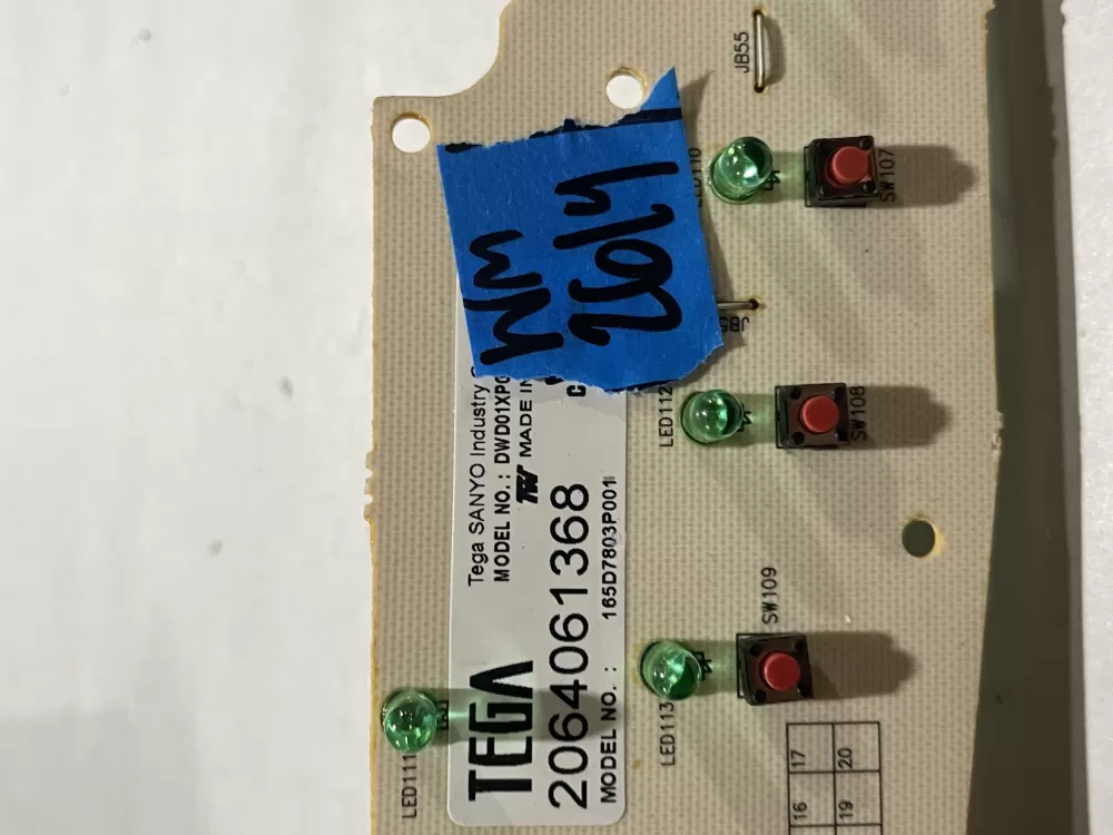 GE 165D7803P001 WD21X10378 Dishwasher Control Board AZ184222 | Wm2619