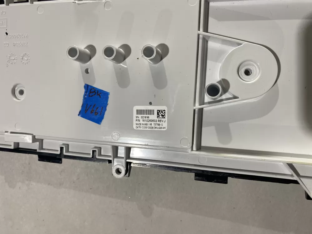 Whirlpool WPW10269602 Washer Control Board Interface AZ111732 | BKV661