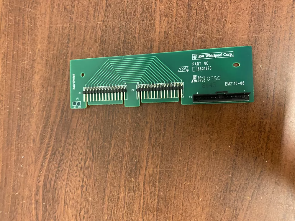Whirlpool  KitchenAid 8531873 8531873R WP8531873 PS11746148 Dishwasher Control Board Interconnect