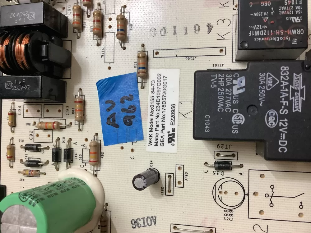 GE 175D5720G017 WE4M511 WE4M512 Dryer Control Board AZ215776 | ARV962