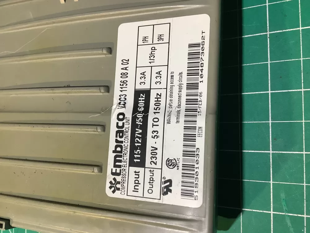 Frigidaire 519301033 Refrigerator Inverter Control Board AZ134271 | NR1198