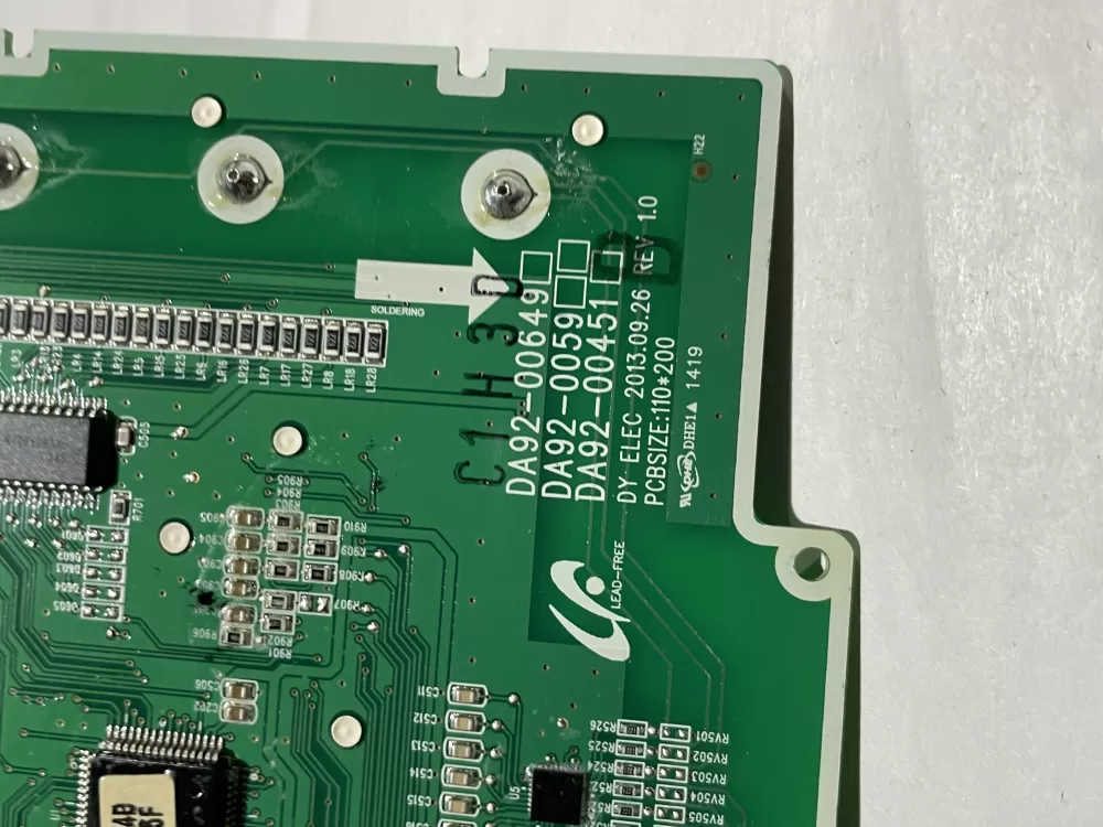 Samsung DA92 00451B Refrigerator Control Board Dispenser AZ113769 | Wm651