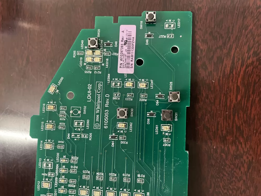 Whirlpool W10298626 W10297393 Dryer Control Board AZ43038 | KM1749
