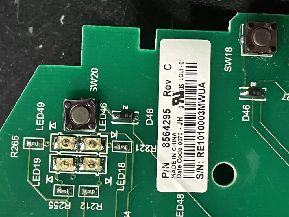 Whirlpool 8564295 User Interface Control Board AZ17991 | WM1236