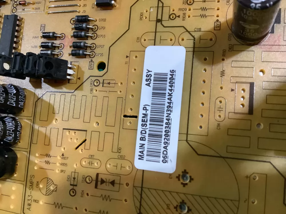 Samsung DA92 00384N Refrigerator Control Board AZ150718 | NRV777