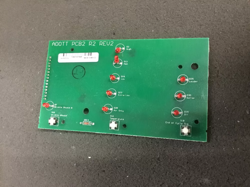 Whirlpool Control Board ADOTT PCB2 R2 REV2 AZ102923 | NR379