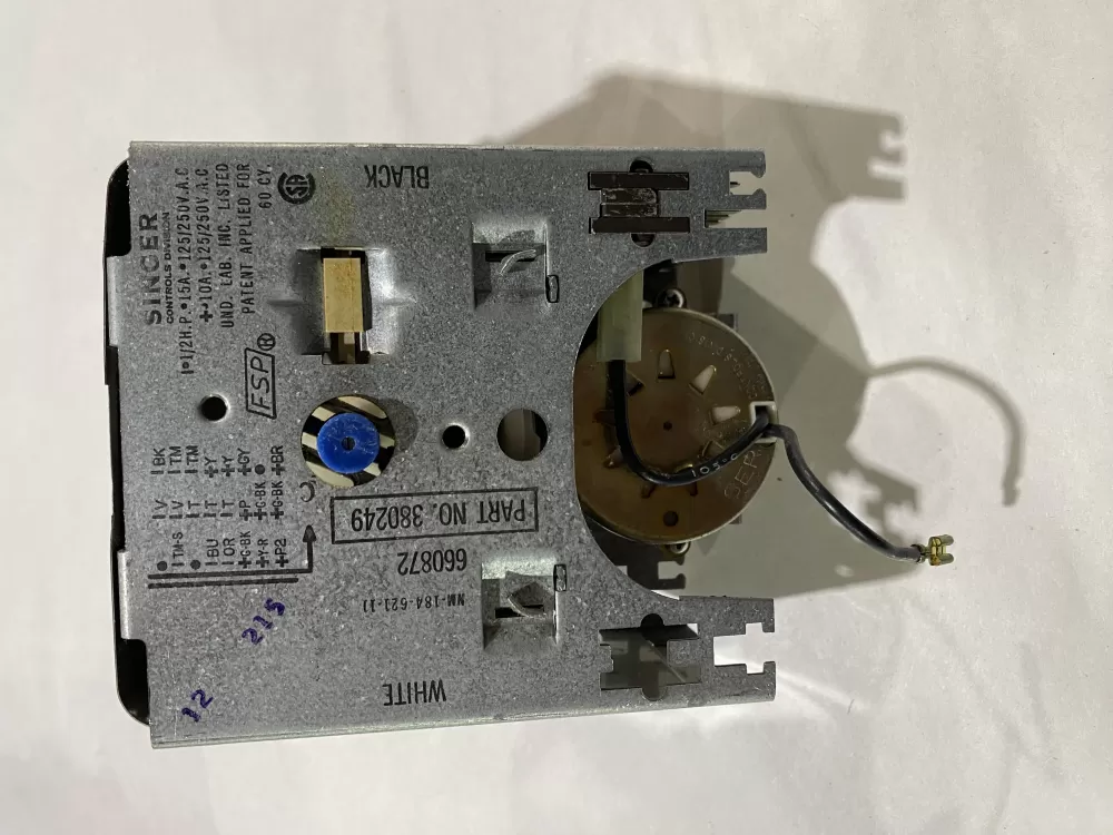 Whirlpool 380249 Washing Machine Vintage Timer