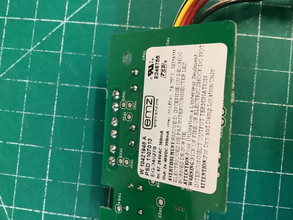 Whirlpool W10306786 Refrigerator LED Inverter Board Box AZ227850 | NR195