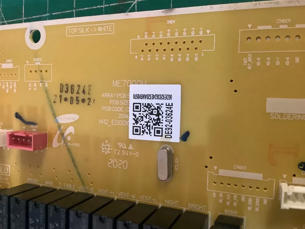 Samsung DE92 03624E Microwave Control Board Panel AZ200440 | NR2795