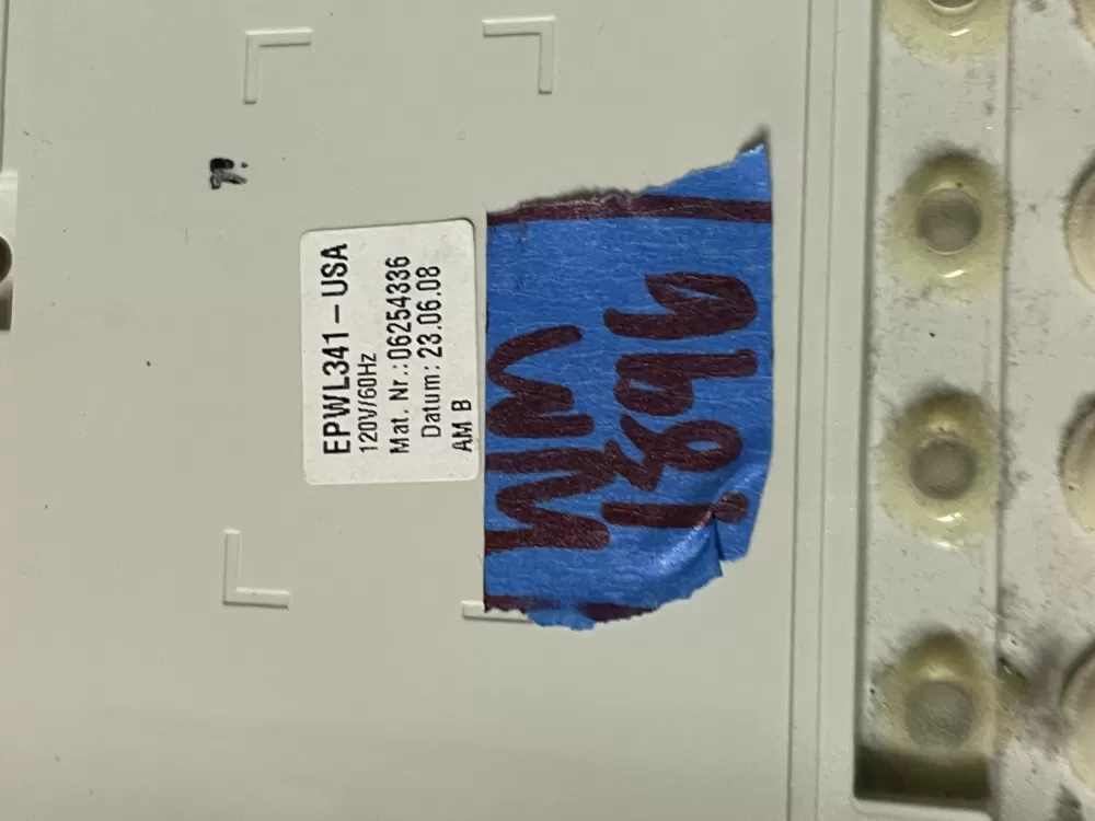 Miele EPWL341 06254336 Dryer User Interface Control Board AZ53626 | Wm1896