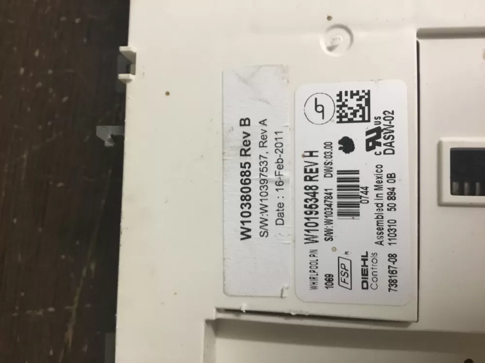 AP6020666 W10195347 W10195348 Dishwasher Control Board AZ19510 | NR176