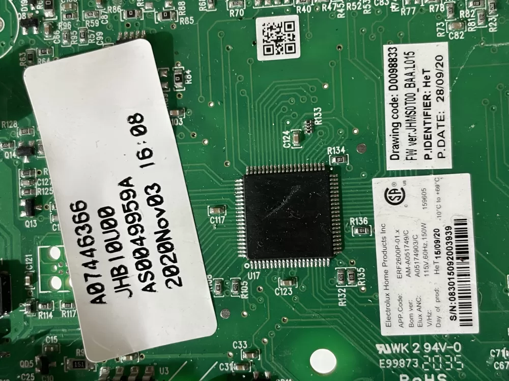 Frigidaire A05174903 D0098833 Refrigerator Control Board AZ199902 | Wm2782