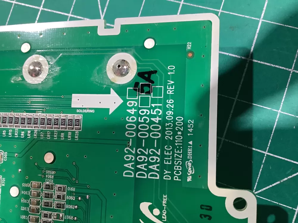 Samsung DA92 00595A Refrigerator Control Board Dispenser AZ140268 | NR2383