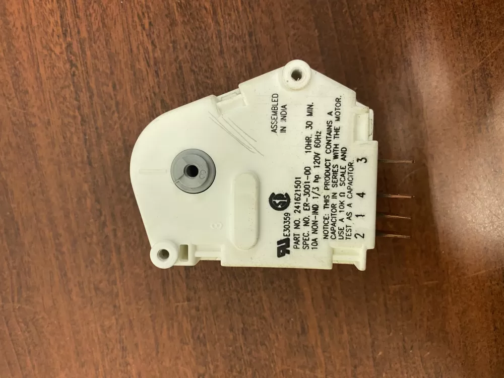 Frigidaire  Kenmore AP2111929 12762 215846602 00624728 00626234 00628510 00628518 0628510 08000559 08006054 08006992 08016919 08950148 215267800 215846605 215846606 240371001 241621501 3001671 3001701 3015909 3203657 4013391050 5300187484 5300628518 5301090474 5303203657 5303211155 5303211680 5303270622 5303275811 5303321133 5303321915 5304457327 5308006054 5308006992 624728 626234 628510 628518 8000559 8006054 8016919 8950148 C000062797 C62797 D007004112 DG187005 F000111695 G000187484 G172706 G174820 G186580 G187005 G187484 M1090167 M1090474 N8000559 R000900241 R000900764 R900241 PS423801 Refrigerator Defrost Timer