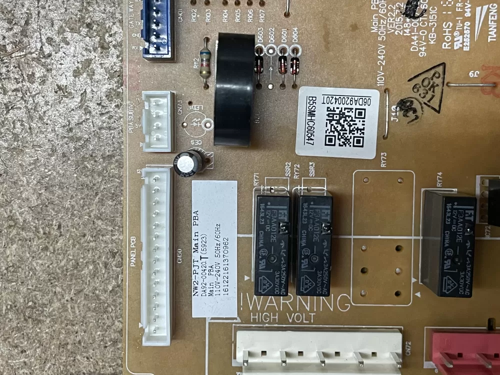 Samsung DA92 00420T DA9200420T Refrigerator Control Board AZ15898 | KM1504