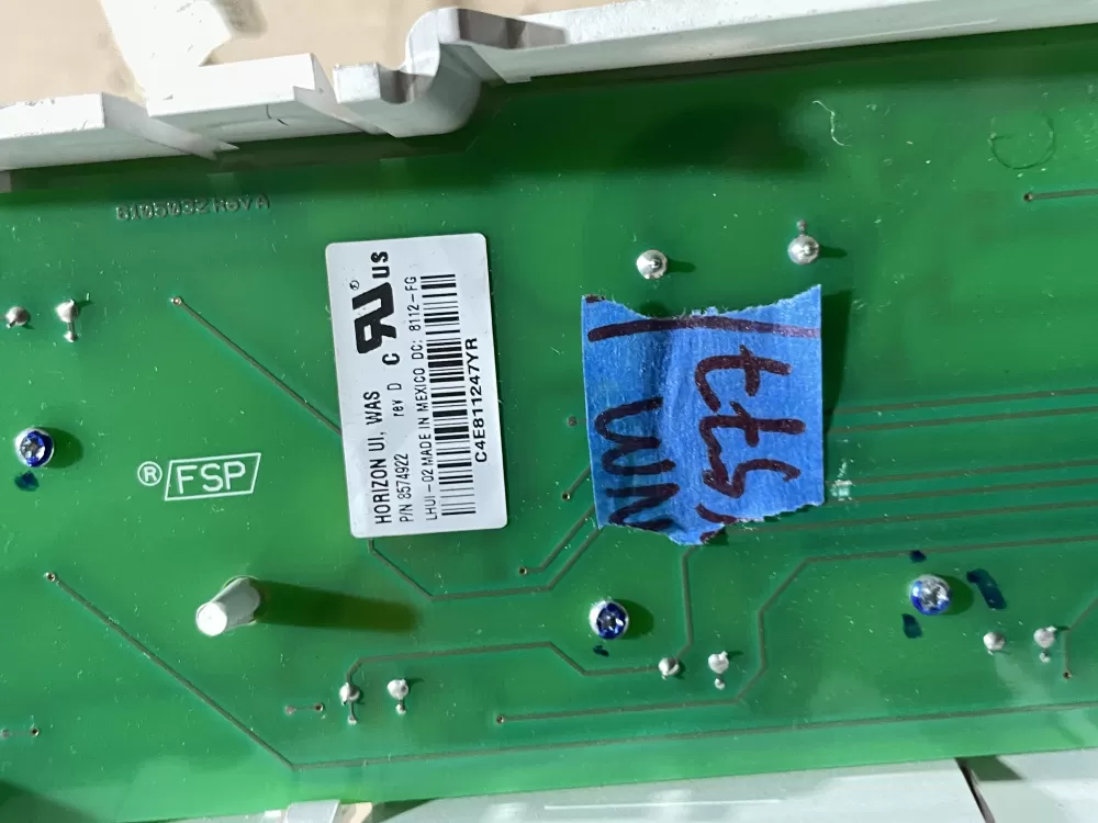 Whirlpool 8574922 Washer Control Board User Interface AZ64549 | Wmv577