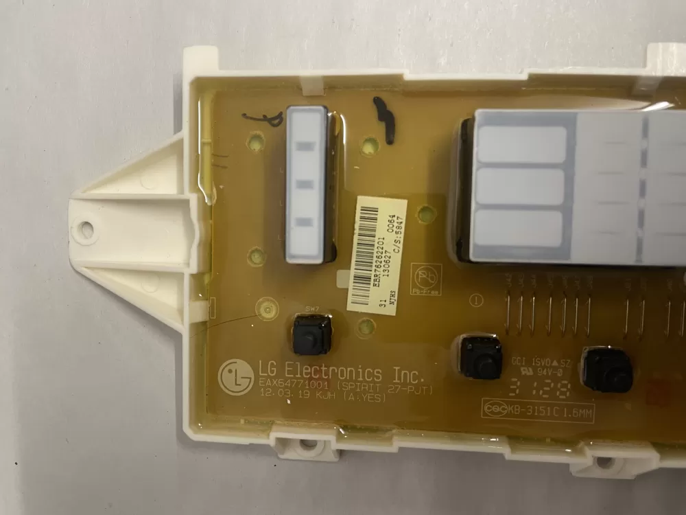 LG EBR76262201 EBR75446006 Washer Control Board AZ207848 | KM1126