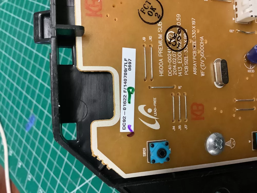 Samsung DC92 01622J DC92 01622 Washer Control Board AZ209493 | AR1585