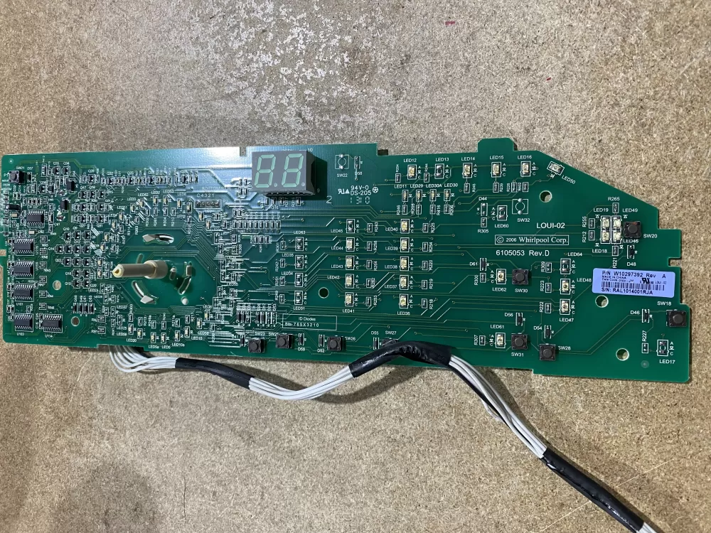 Whirlpool W10297392 WPW10298625 PD00032762 Dryer Control Board AZ66911 | BK1949