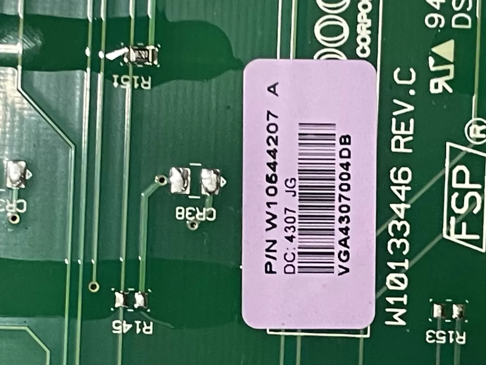 Whirlpool W10544207 Washer Board Control AZ19256 | WM1028