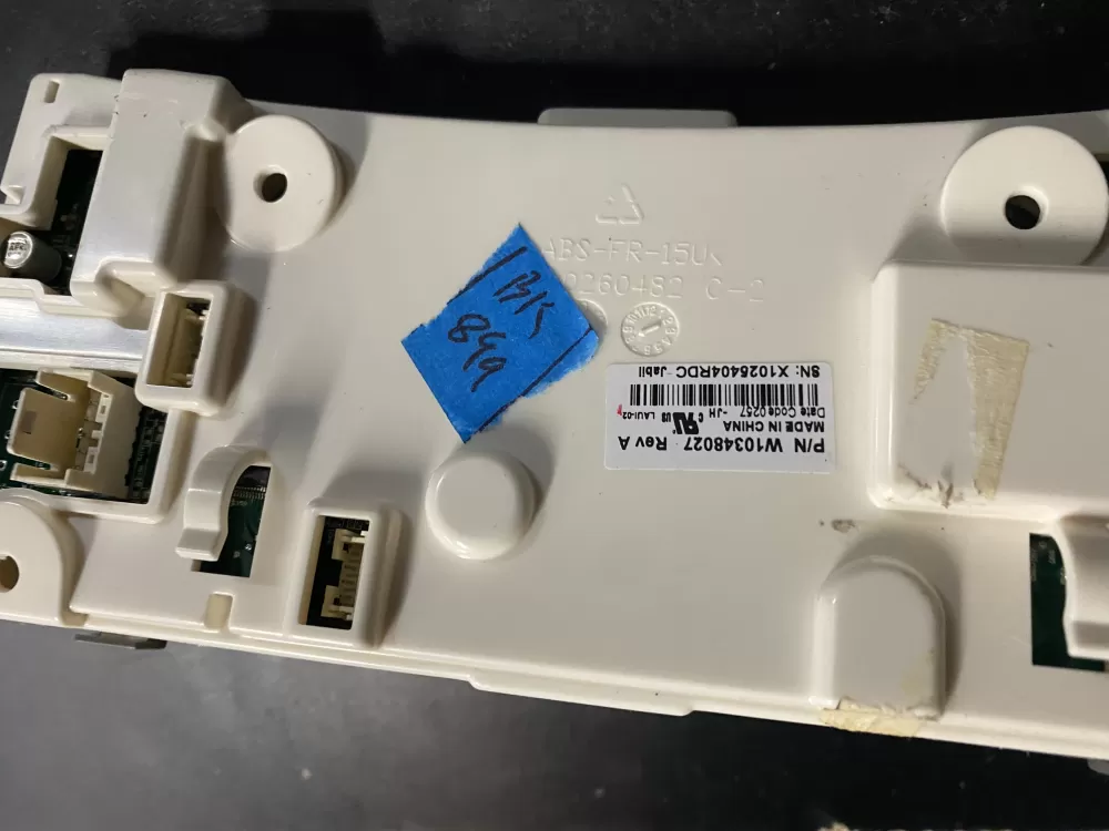 Whirlpool W10604637 W10348027 Washer Control Board User Interface AZ136 | BK899