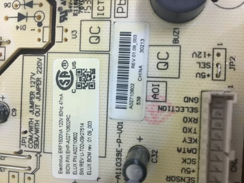 Frigidaire A02710602 Control Board AZ33781 | NR1687