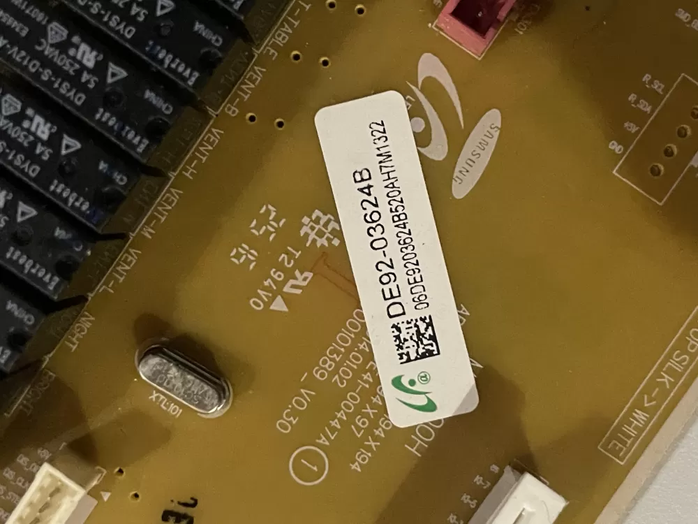 Samsung DE92 03624B Microwave Control Board Panel AZ32465 | Wm160