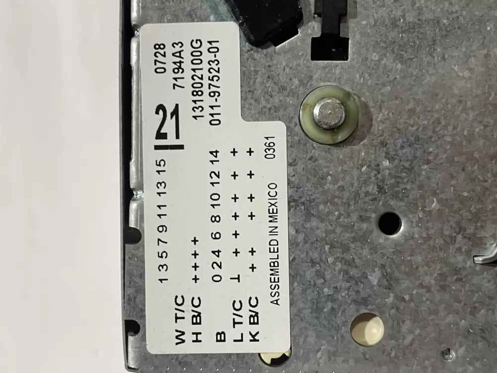 GE Frigidaire Kenmore Electrolux 131802100G Washer Timer AZ186645 | Wm2645