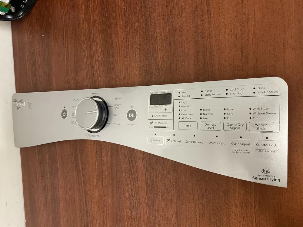 Whirlpool W10433153 Dryer Control Board Touchpad Panel