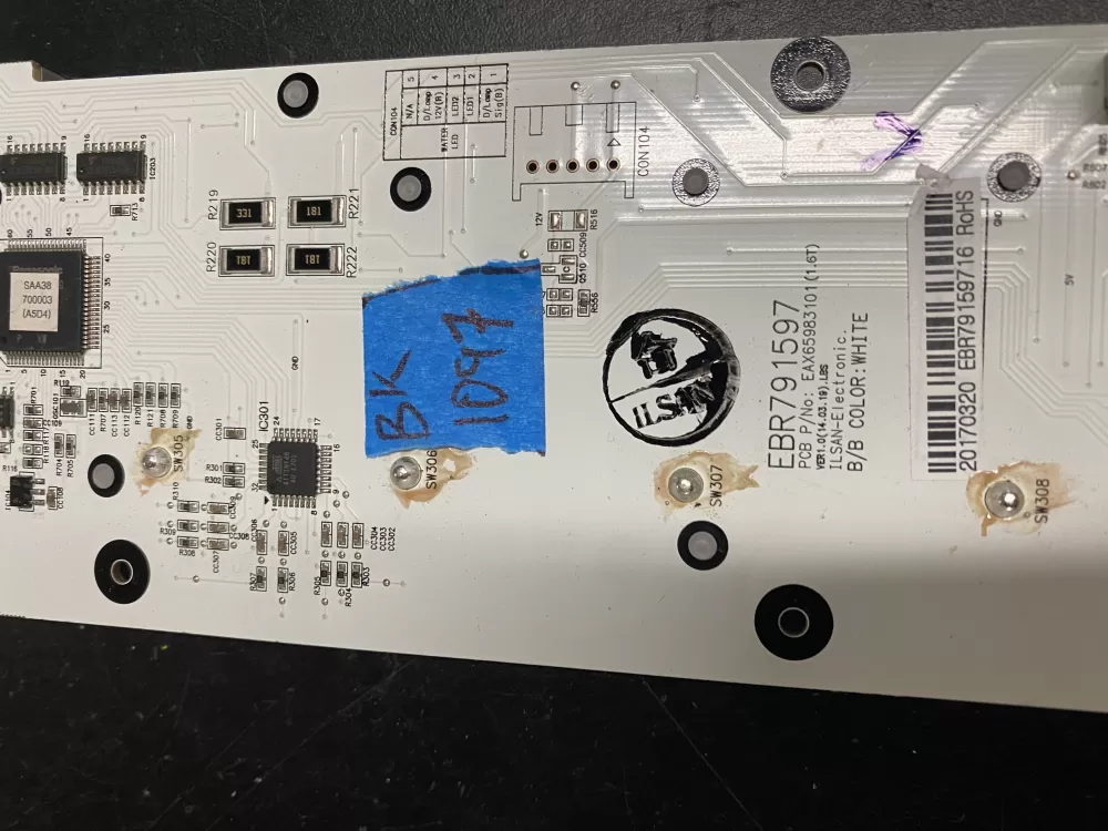 LG EBR79159716 Refrigerator Control Board AZ22537 | BK1097