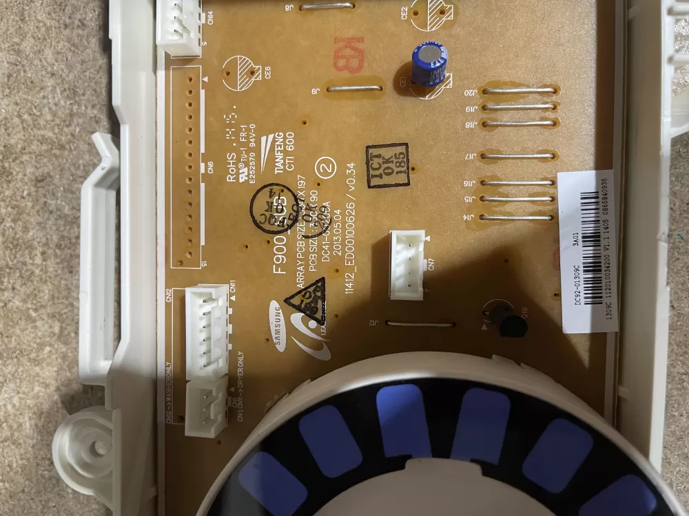 Samsung DC92 01309C DC9201309C Dryer Control Board AZ58983 | KMV503