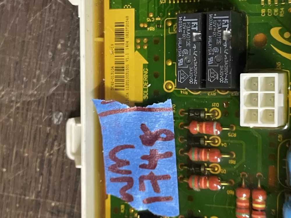 Samsung DC92-01310A Dryer Control Board AZ42826 | Wm1748