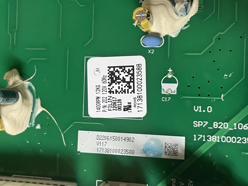 Midea 17138100023588 Washer UI Control Board AZ53510 | Wm1891