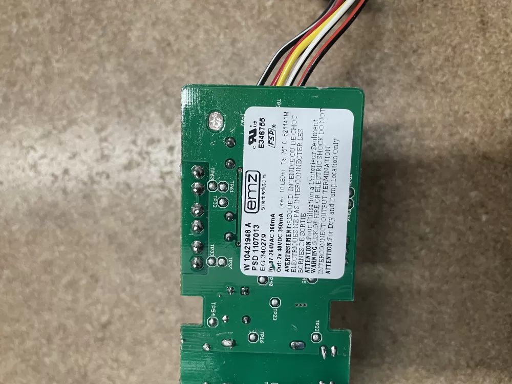 Whirlpool W10306786 Refrigerator LED Inverter Board Box AZ7673 | KM1579