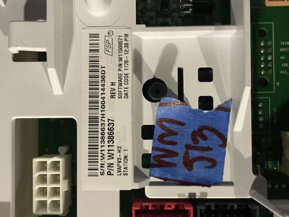 Whirlpool W11386637 W11417466 PS12745506 Washer Control Board AZ38230 | Wm513