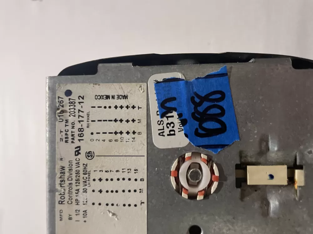 168 177 12 203387 Washer Robertshaw Timer AZ191059 | Wm688