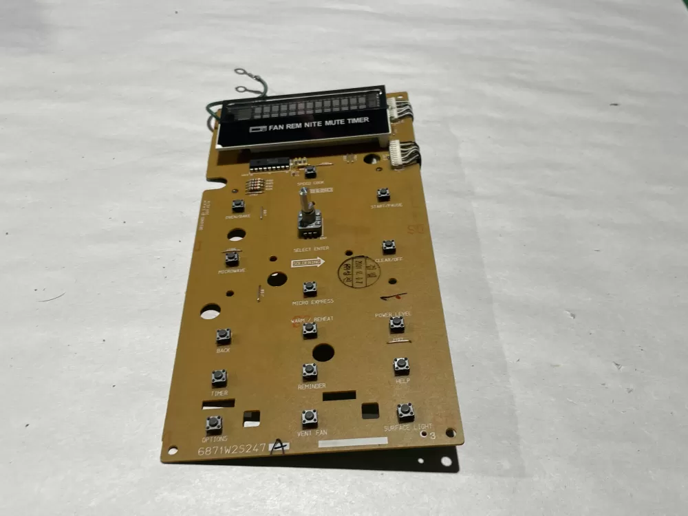 GE 6871W2S247A  6870W2A247A Microwave Control Board