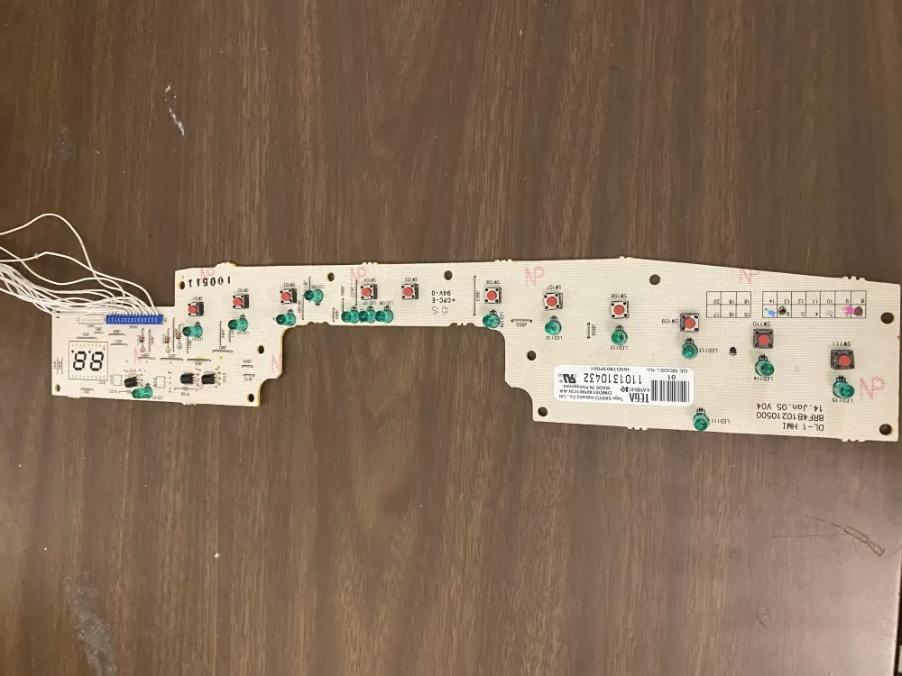 GE 165D7803P001 Dishwasher Control Board